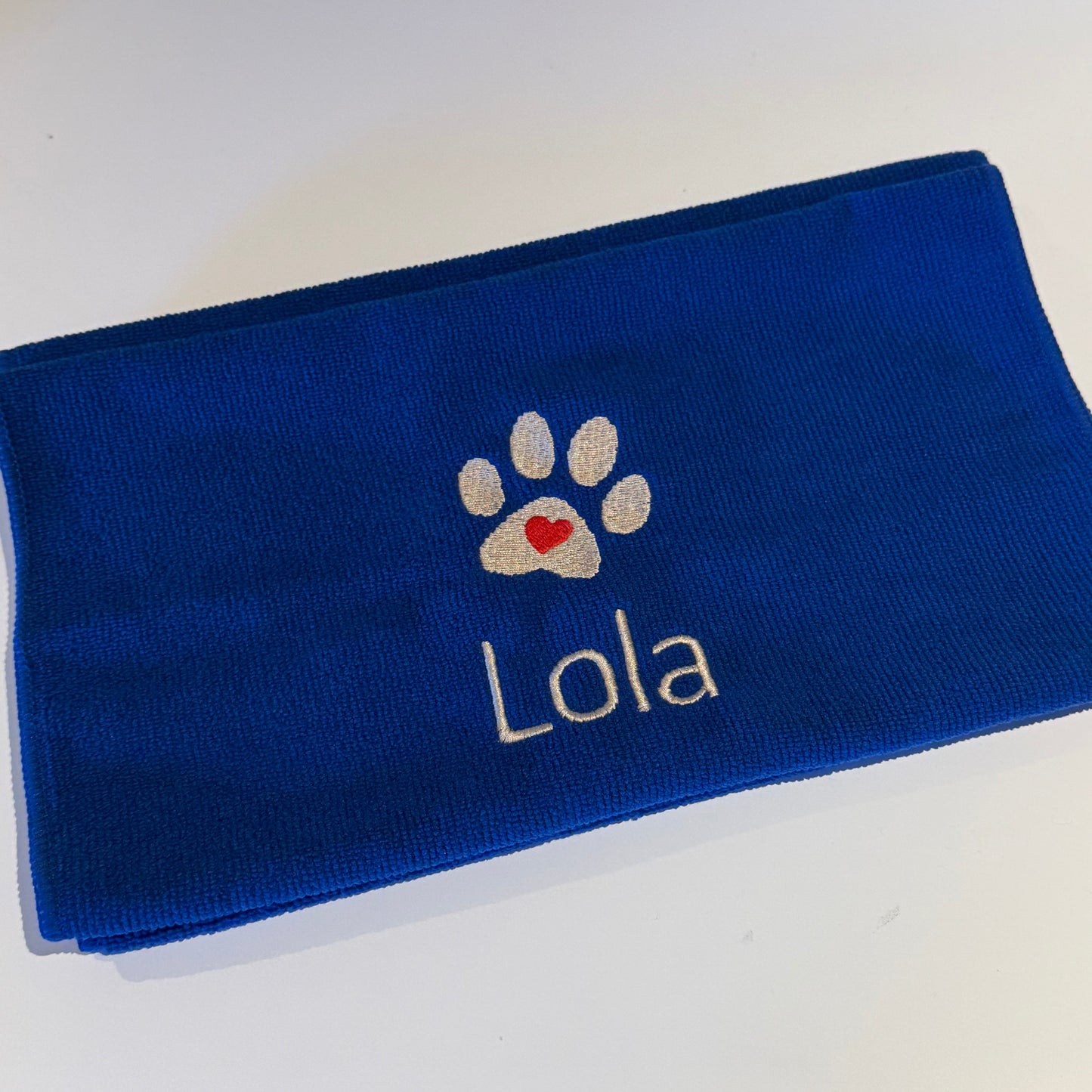 Microfibre Dog Towel Personalised with Name