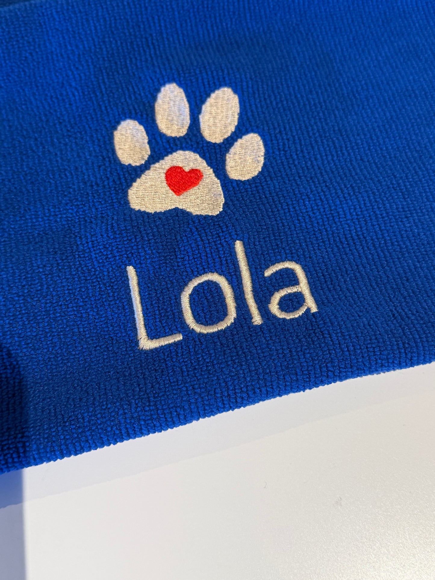 Microfibre Dog Towel Personalised with Name