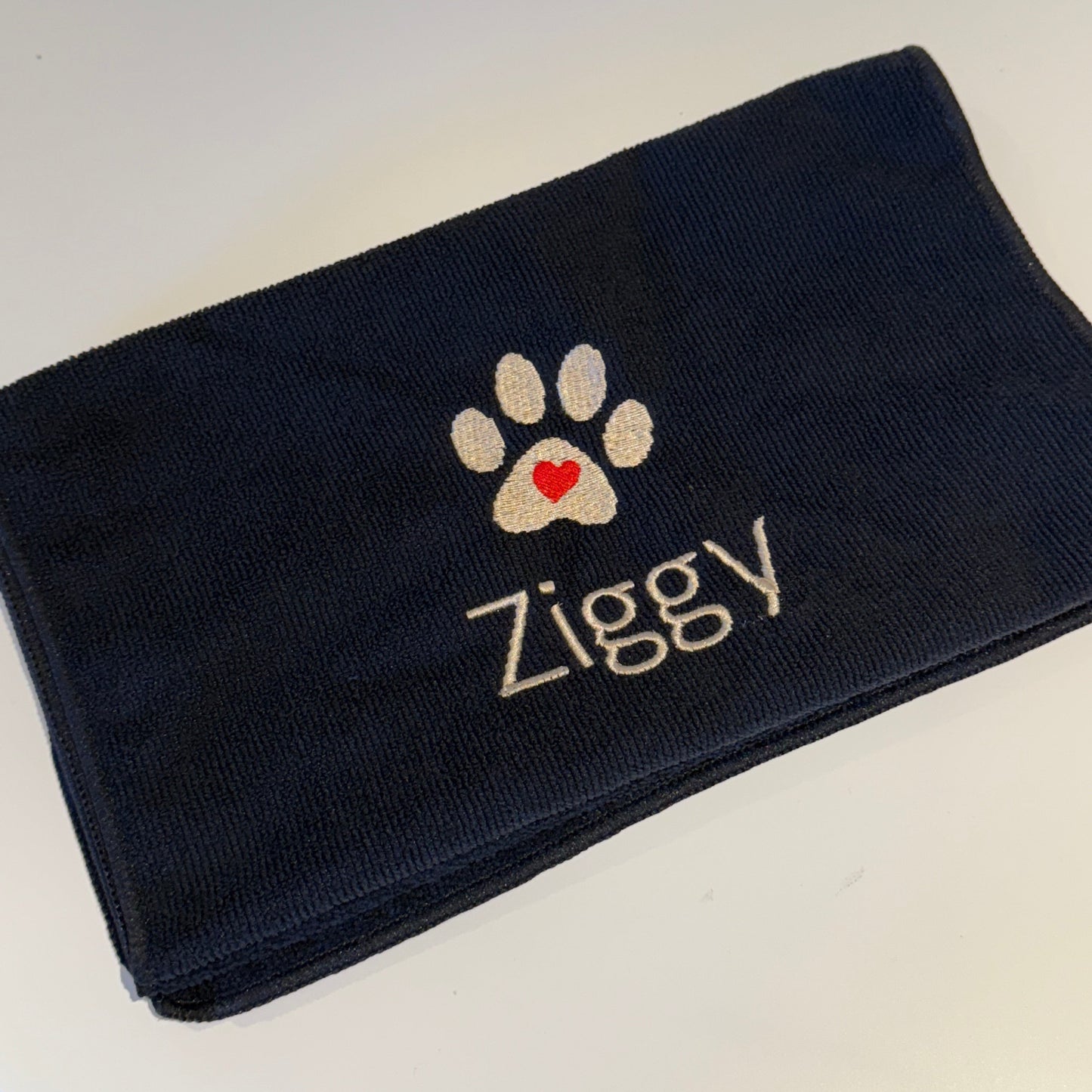 Microfibre Dog Towel Personalised with Name