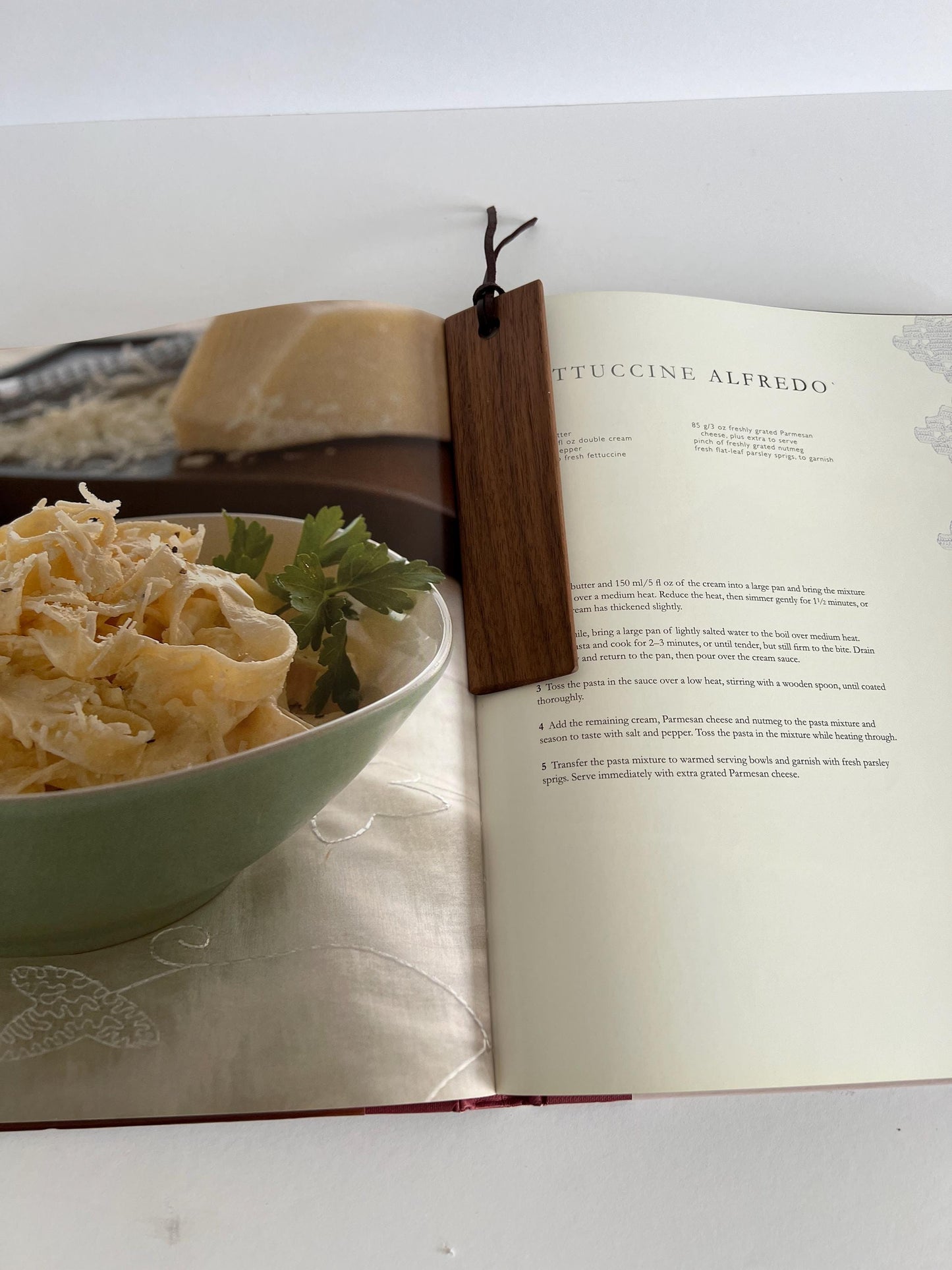 Walnut Wood bookmark with a leather tassel, ideal gift for any book lover, book worm, book page holder wooden page holder free p&p