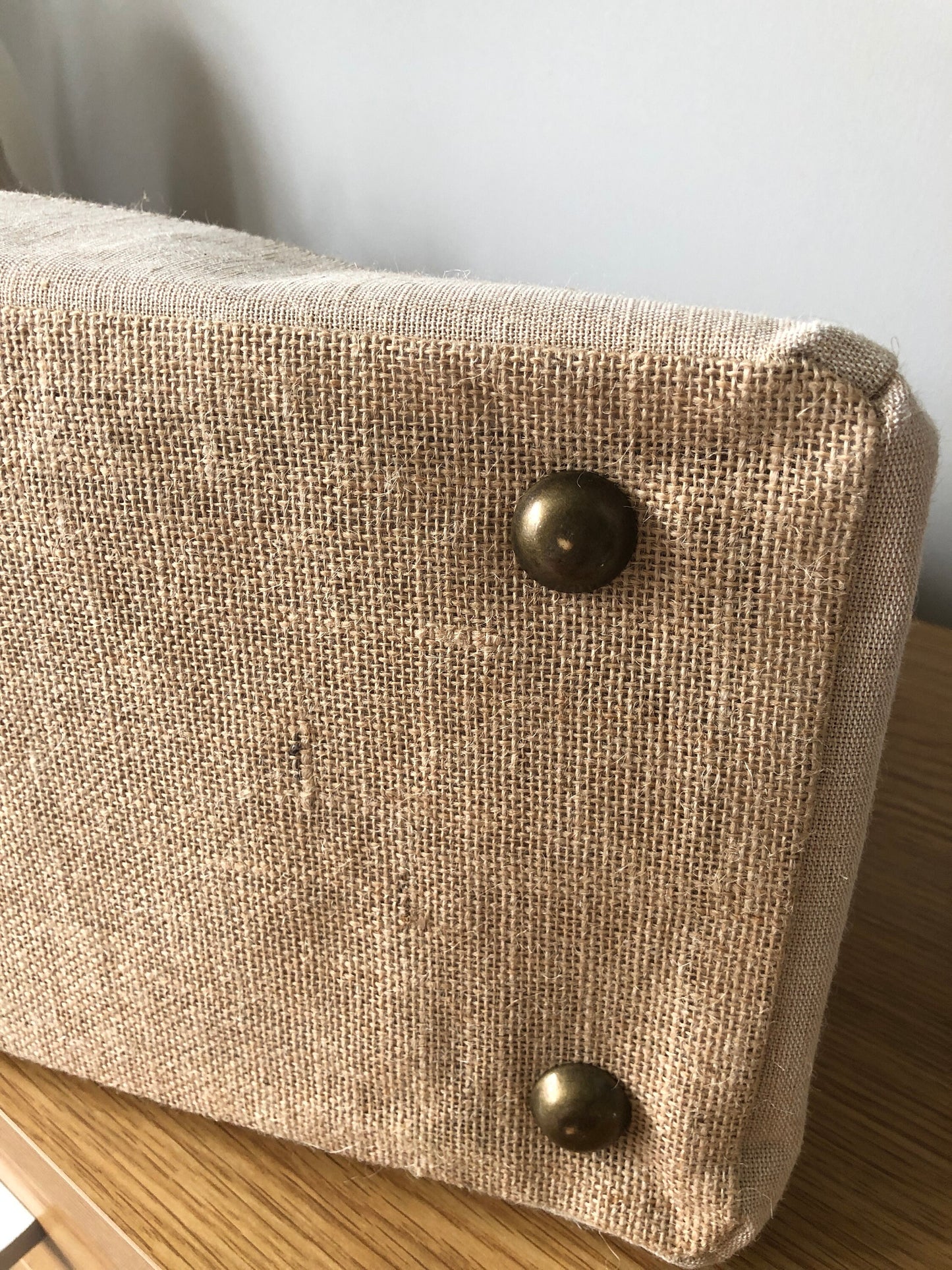 Monogrammed/Personalised Embroidered Luxury Leather Handle Hessian Natural or Black Jute Eco Tote Bag