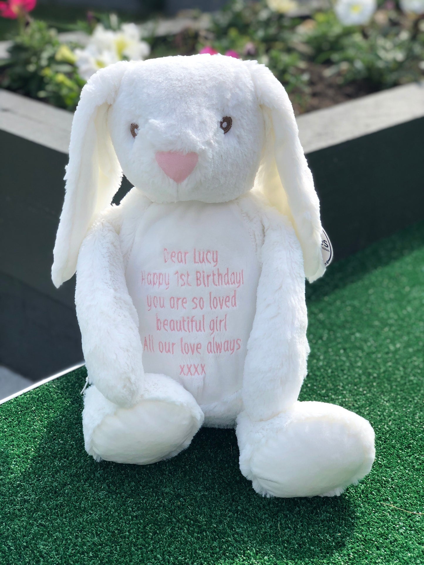 Zippie Easter Bunny, Personalised Embroidery