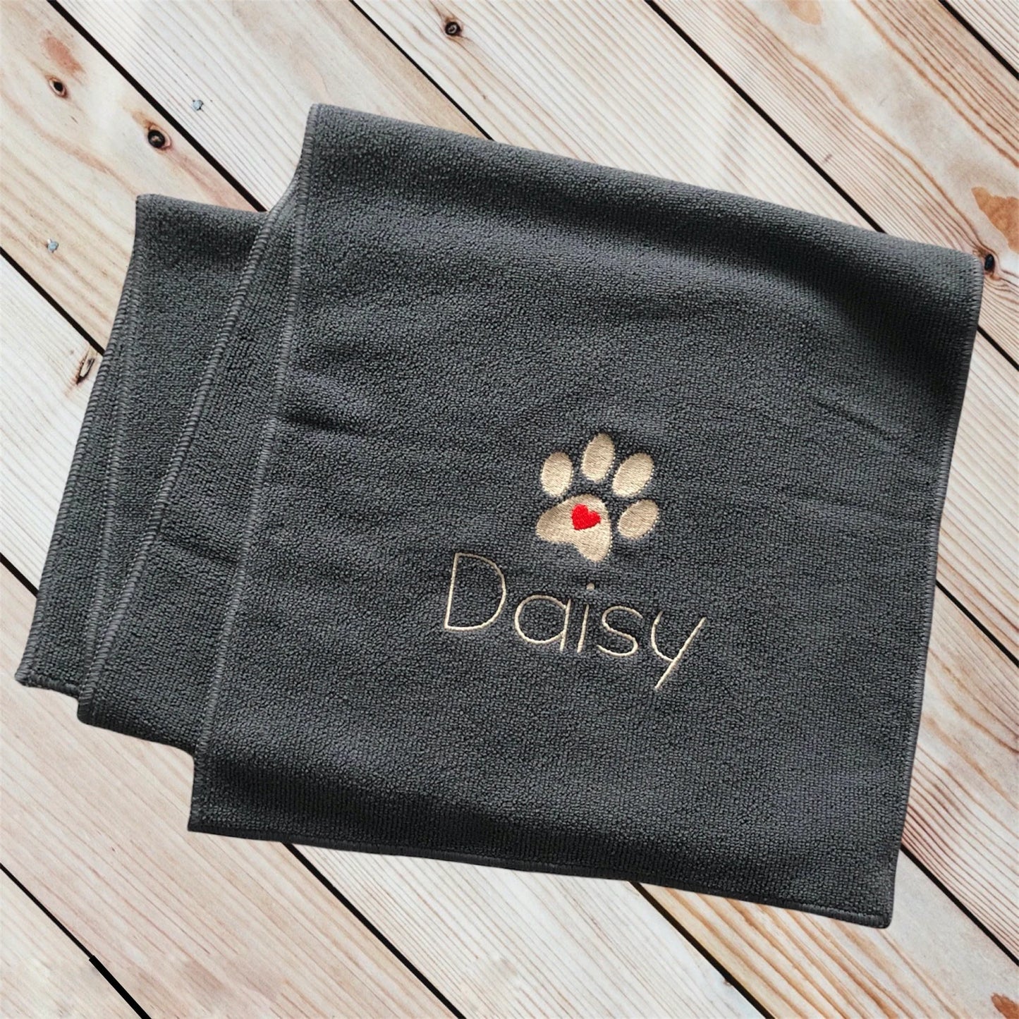 Microfibre Dog Towel Personalised with Name