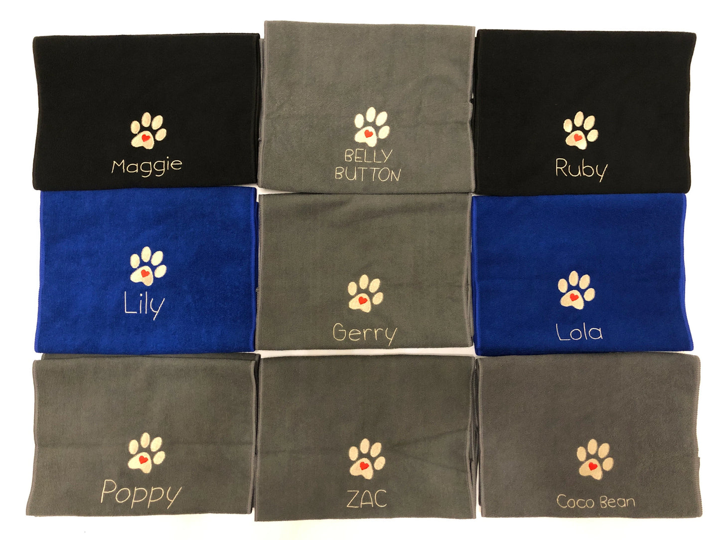 Microfibre Dog Towel Personalised with Name