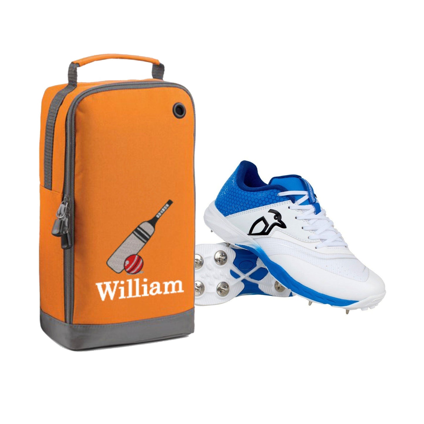 Personalised Embroidered Name Cricket Boots Bag - Monogrammed Motif Cricket Shoe / Boot Bag