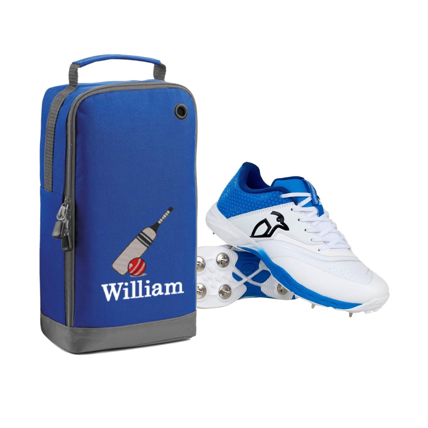 Personalised Embroidered Name Cricket Boots Bag - Monogrammed Motif Cricket Shoe / Boot Bag