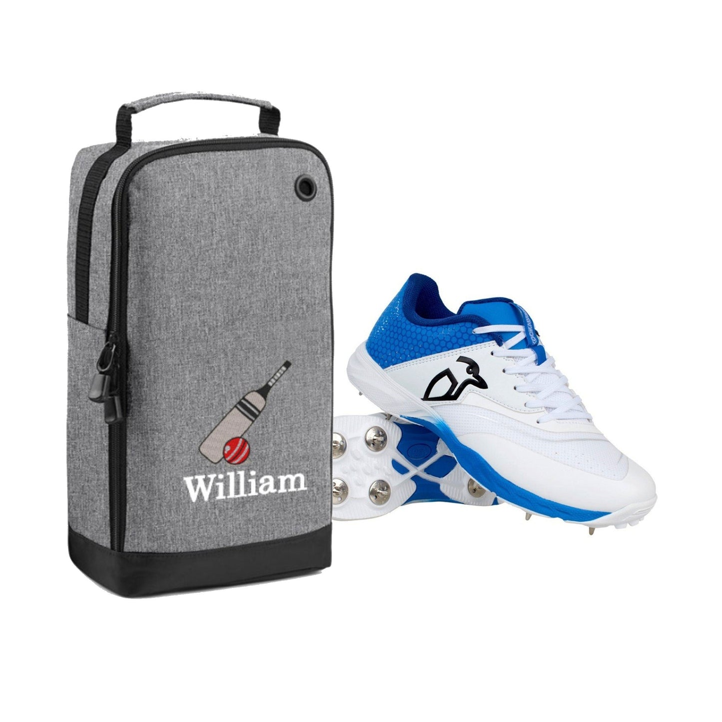 Personalised Embroidered Name Cricket Boots Bag - Monogrammed Motif Cricket Shoe / Boot Bag