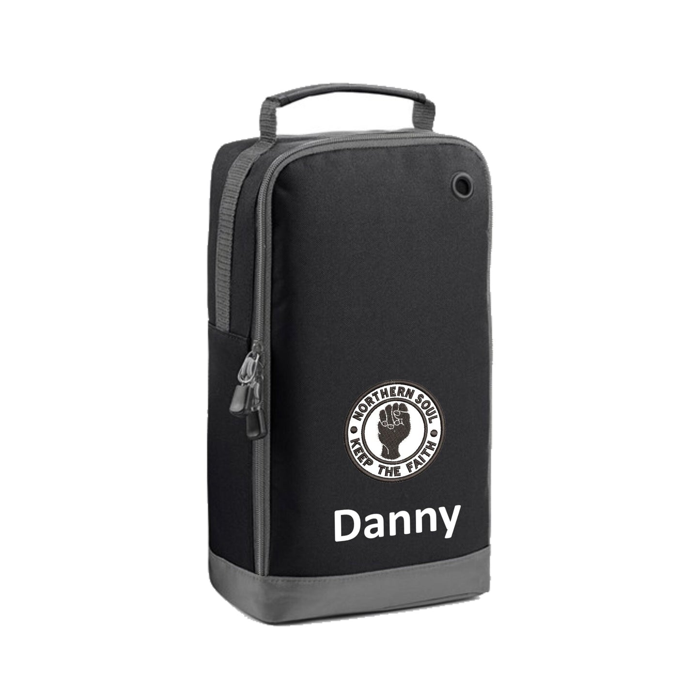 Personalised Embroidered Northern Soul Dance Shoe and Accessory Bag. Various Colours and Free P&P