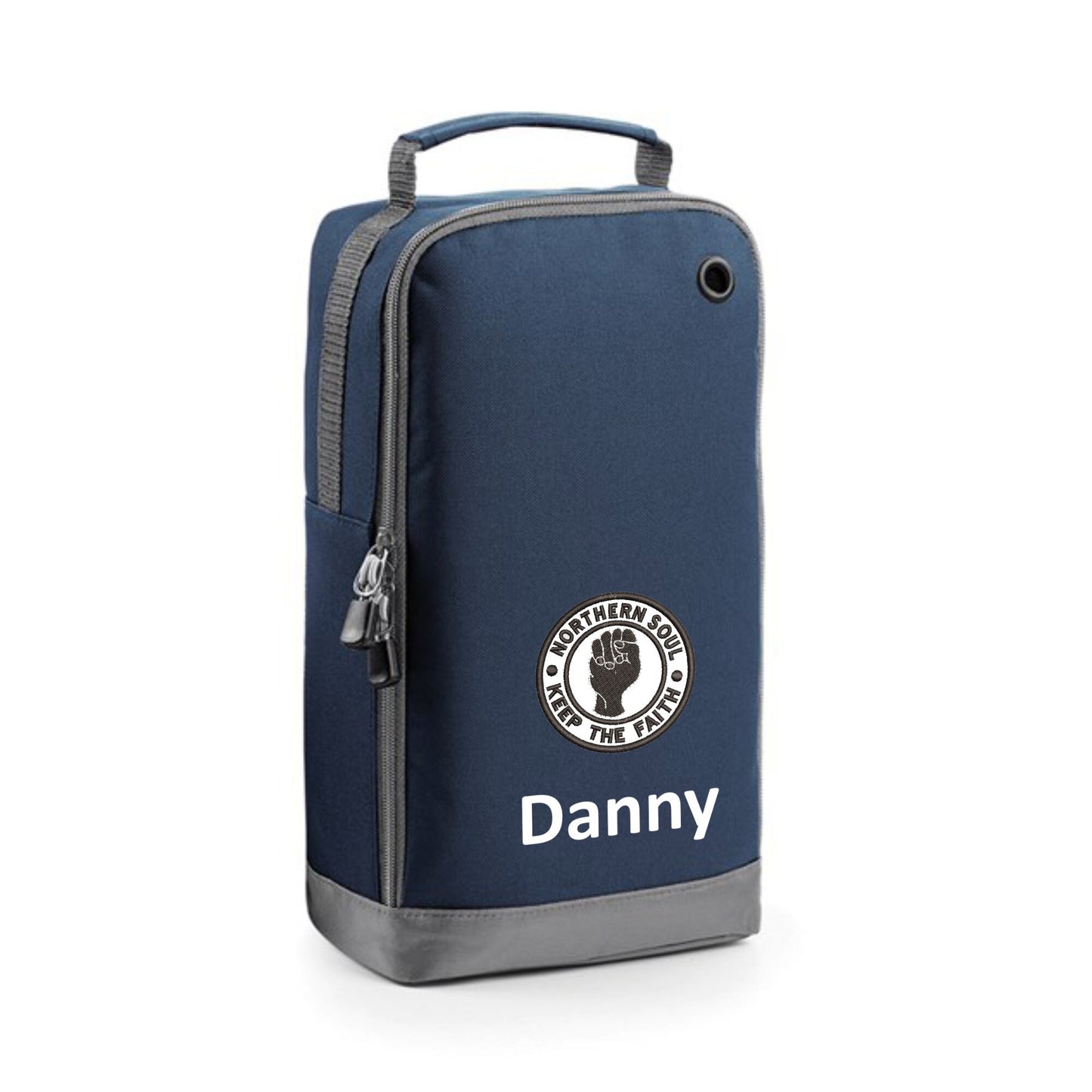 Personalised Embroidered Northern Soul Dance Shoe and Accessory Bag. Various Colours and Free P&P