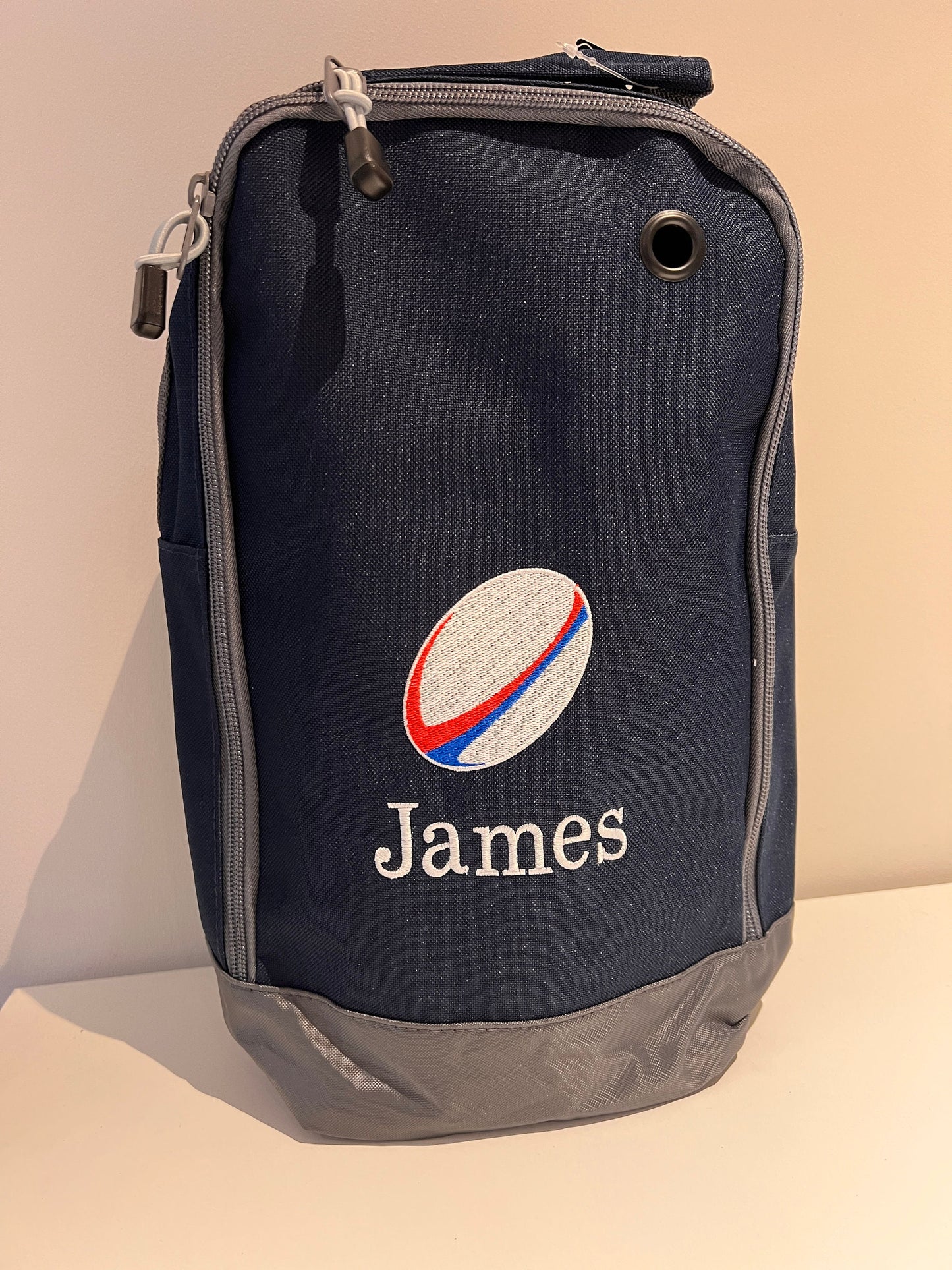 Personalised Embroidered Rugby Boot Bag and Towel all colours mix and match, ideal gift with Rugby logo and your initials free P&P