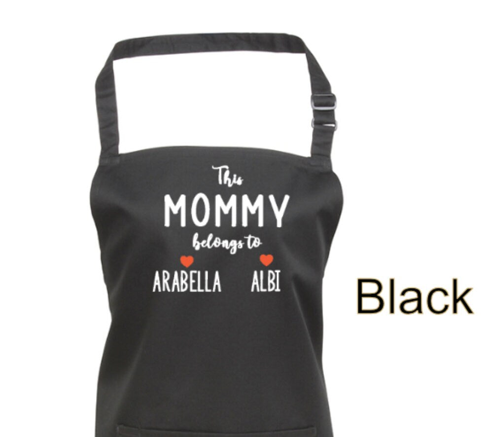 Personalised Embroidered Bib Apron with Pocket.