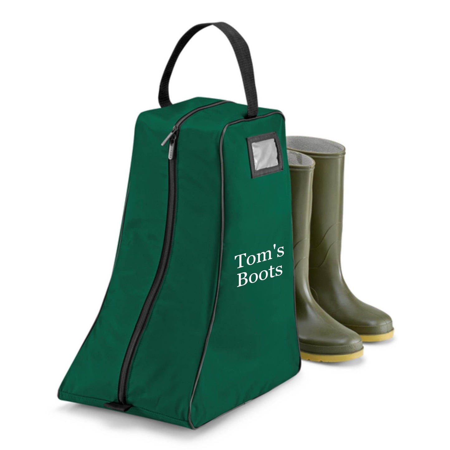 Wellington Boot Bag, Riding Boot Bag, Personalised Embroidered Name and Wording, Free P&P