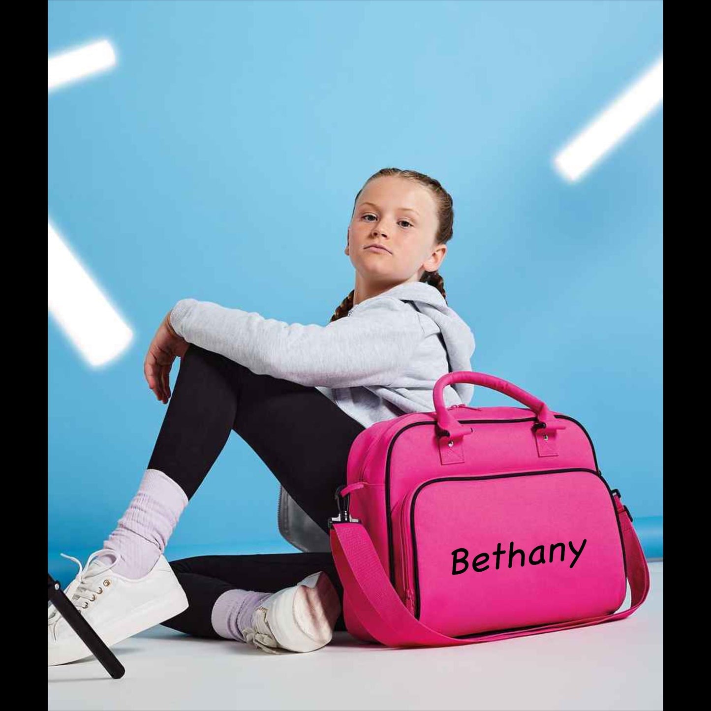 Personalised Gift. Dance Kit Bag with Embroidered Name Customised Gift - 4 Colours