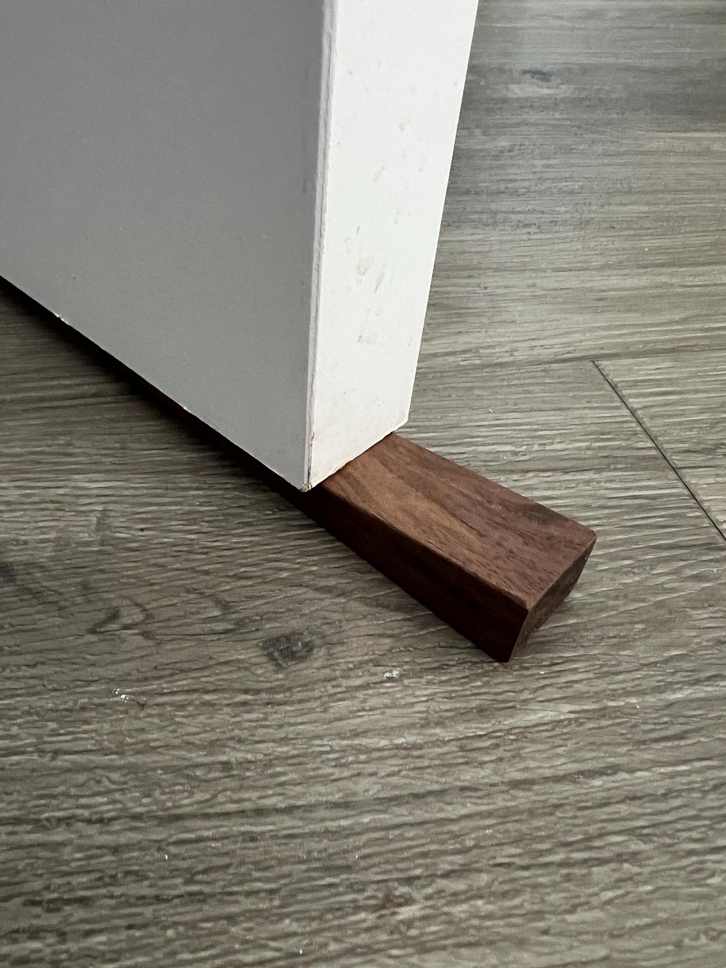 Solid Walnut Wooden door wedges set of 4, one solid piece of Walnut Handmade in the UK FREE P&P