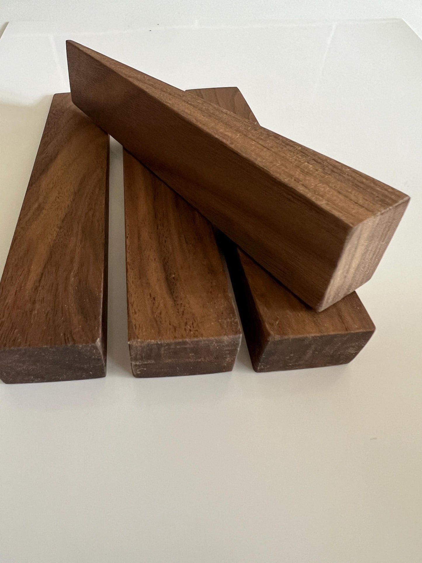 Solid Walnut Wooden door wedges set of 4, one solid piece of Walnut Handmade in the UK FREE P&P
