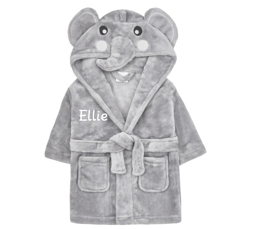 Childrens Novelty Dressing Gown Robe (Elephant Style)