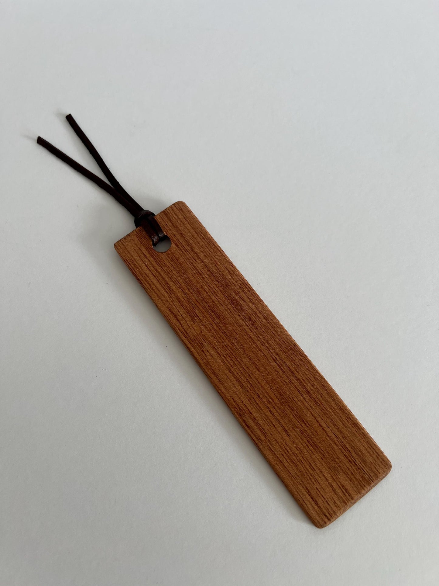 Meranti Wood bookmark with a leather tassel, ideal gift for any book lover, book worm, book page holder wooden page holder free p&p