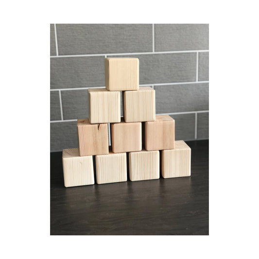 Solid Chunky 3 piece pine softwood Square Cube/Block 70mm x 70mm x 70mm Free p&p