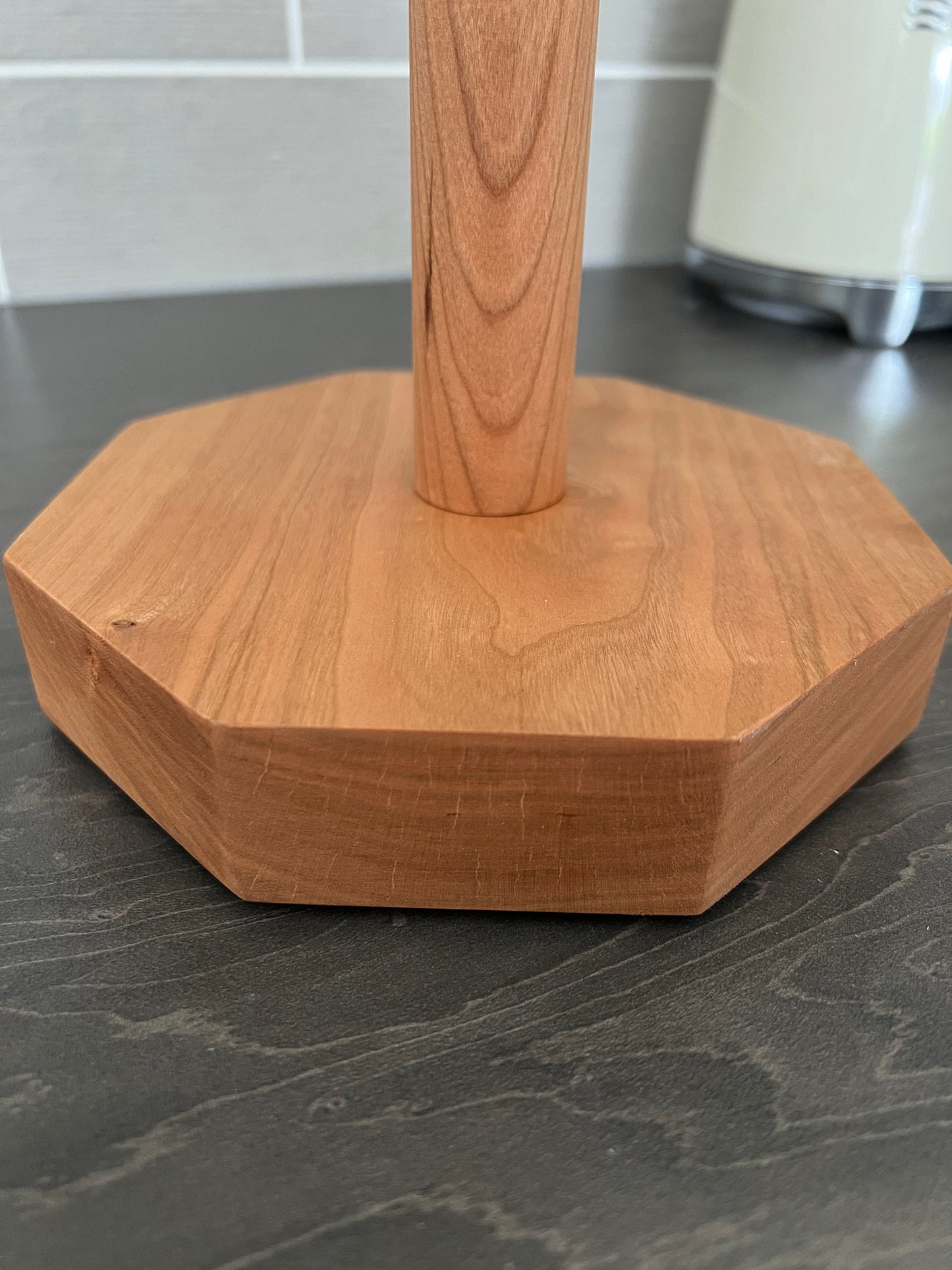 Solid American Cherry Hexagonal Kitchen Roll Holder / Toilet Roll Holder