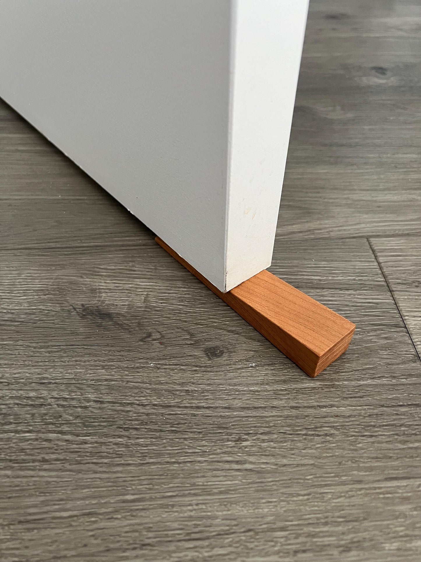 Solid American Cherry Wooden door wedges set of 4, one solid piece of American Cherry Handmade in the UK FREE P&P