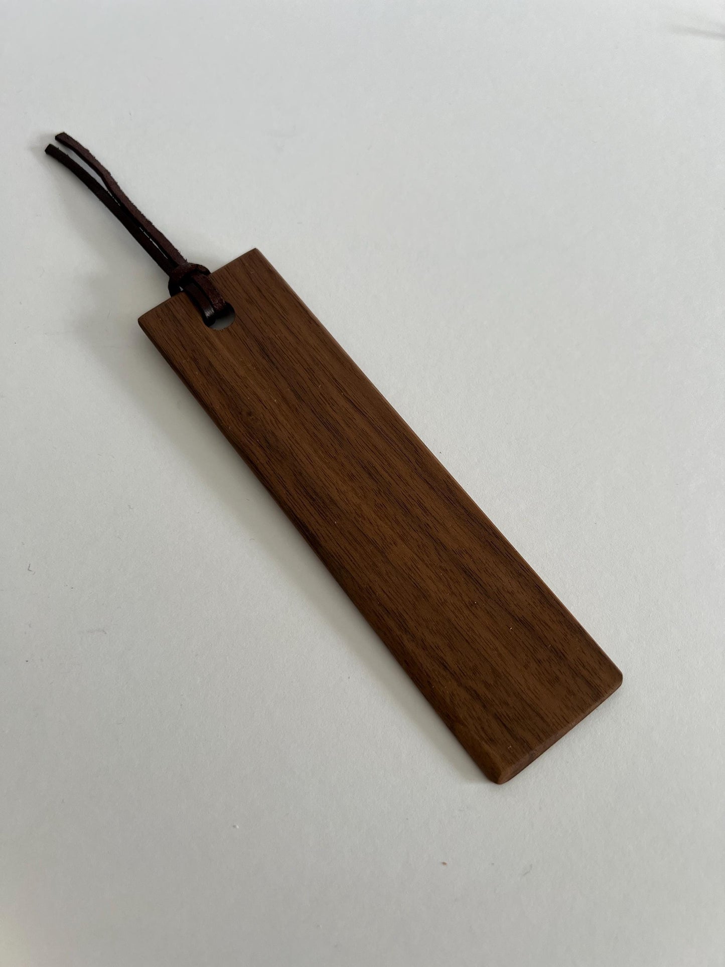 Walnut Wood bookmark with a leather tassel, ideal gift for any book lover, book worm, book page holder wooden page holder free p&p