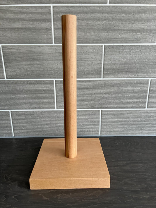 Solid Extra 'Chunky' Beech Square Kitchen Roll Holder / Toilet Roll Holder