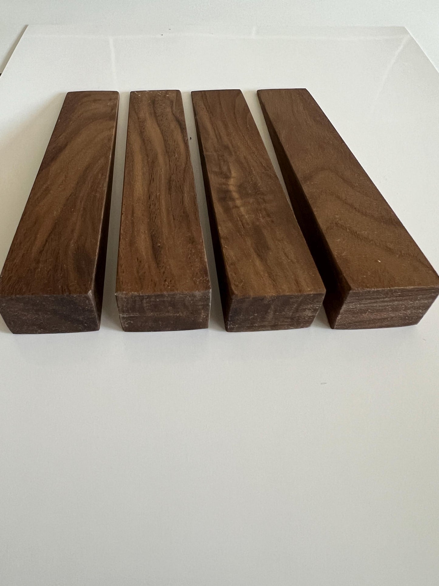 Solid Walnut Wooden door wedges set of 4, one solid piece of Walnut Handmade in the UK FREE P&P