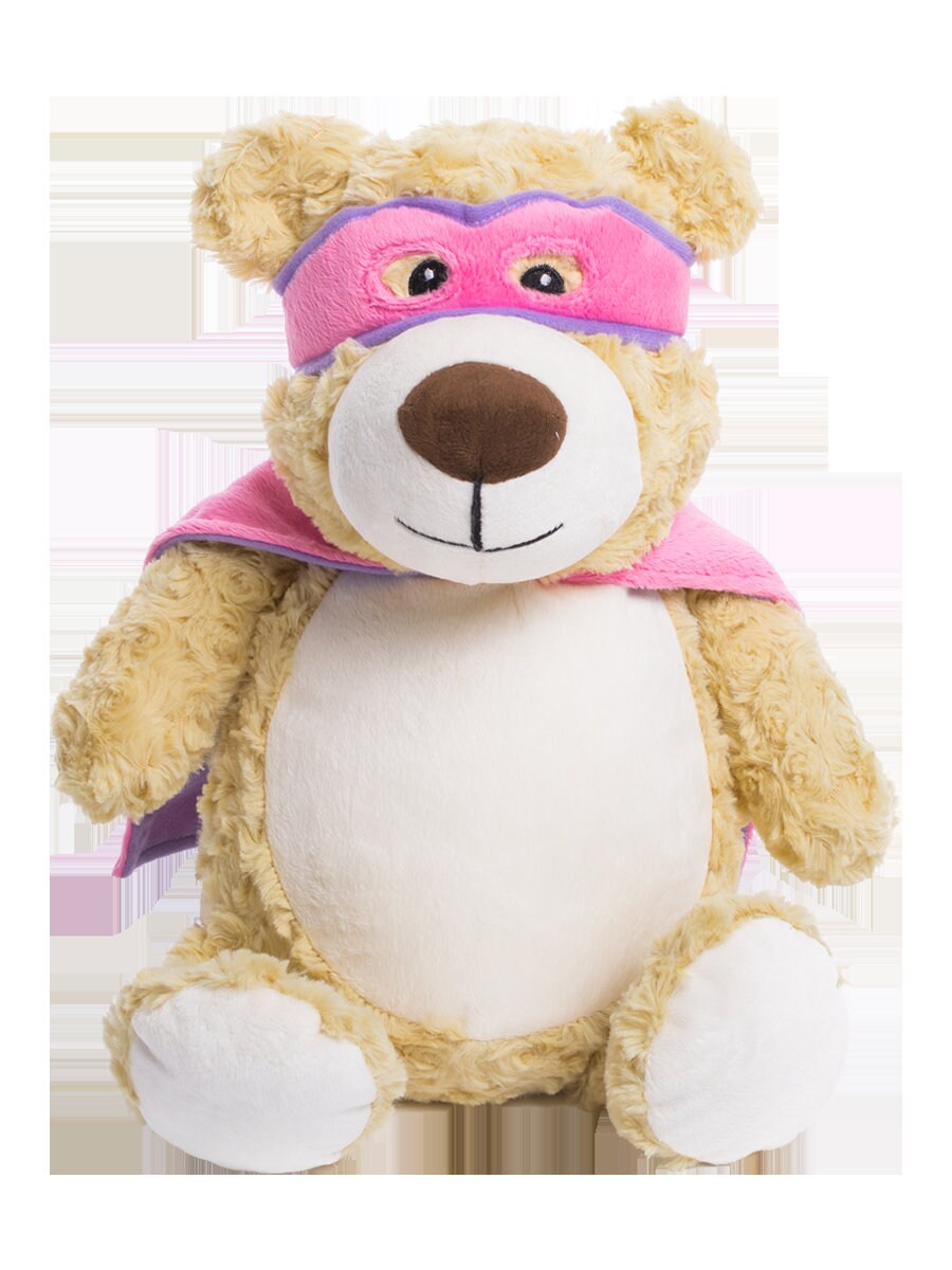 Cubbies Pink Hero Bear, Personalised embroidery