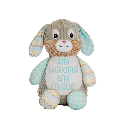 Cubbies Easter Bunny Teddy, Plush Toy, Personalised with embroidery wording of your choice, Free p&p ideal gift for any age
