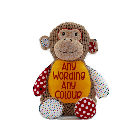 Cubbies Sensory Monkey, Personalised Embroidery