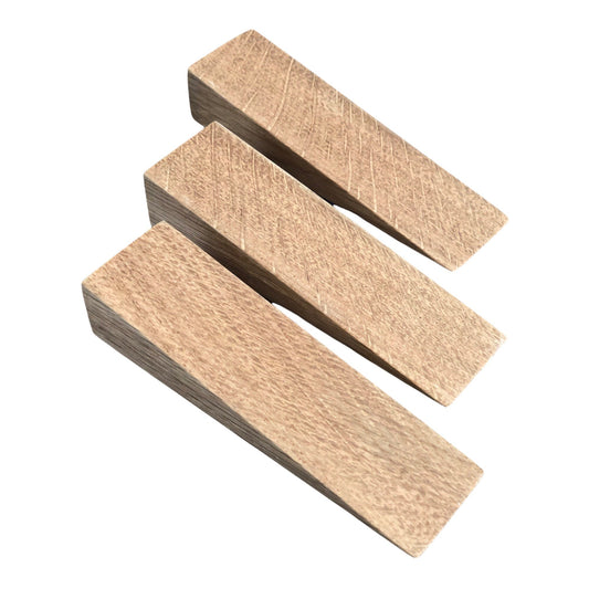 Set of Three Large Solid Oak Door Wedges