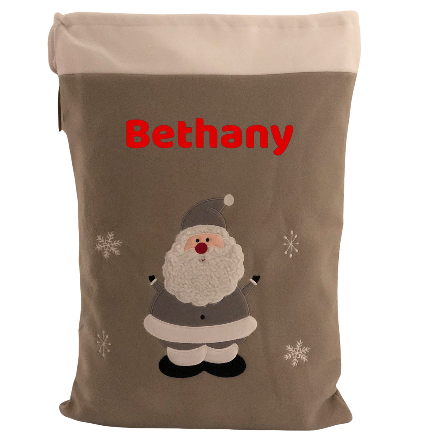 Personalised Christmas Santa Sack,  Embroidered Name