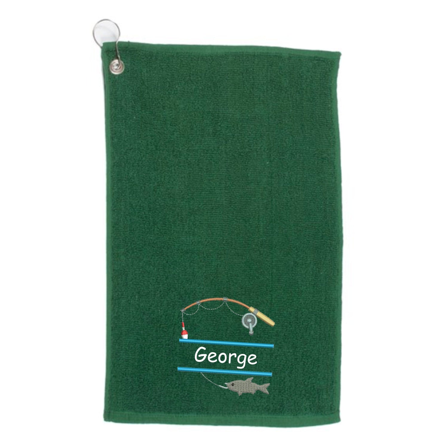 Personalised Embroidered Fishing Towel