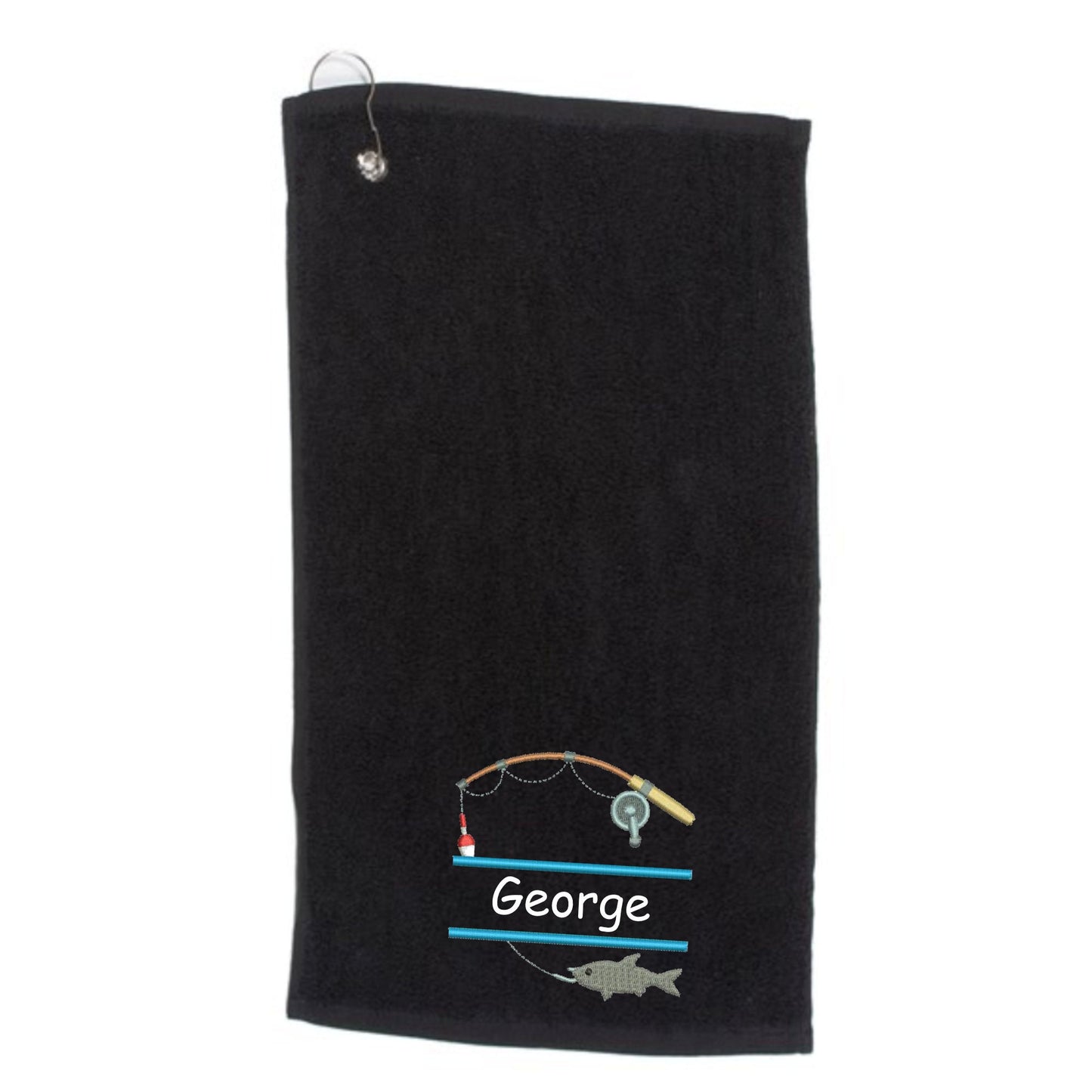 Personalised Embroidered Fishing Towel