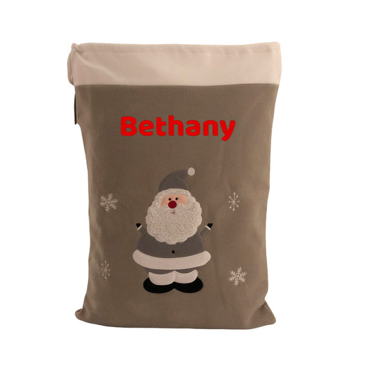 Personalised Christmas Santa Sack,  Embroidered Name