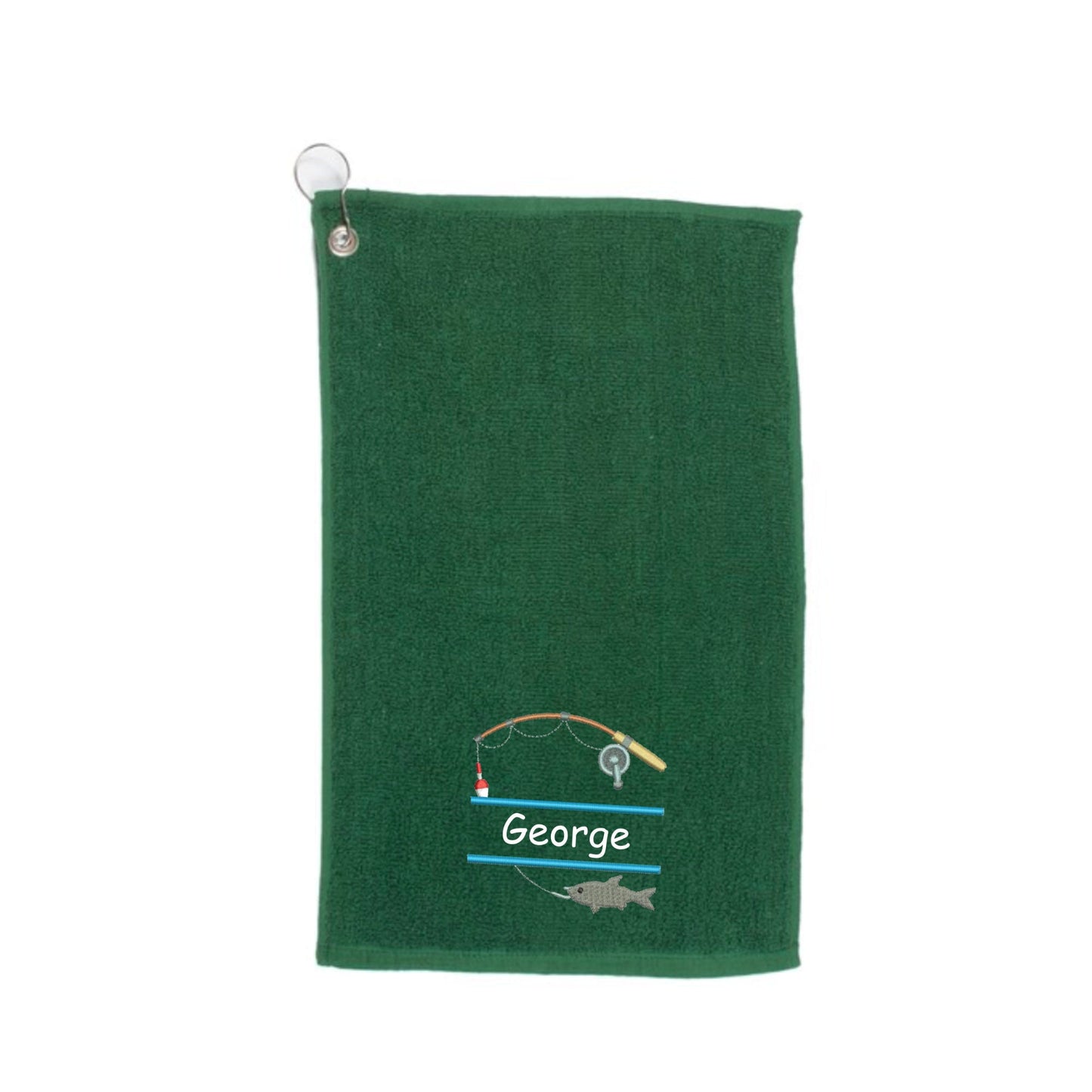 Personalised Embroidered Fishing Towel
