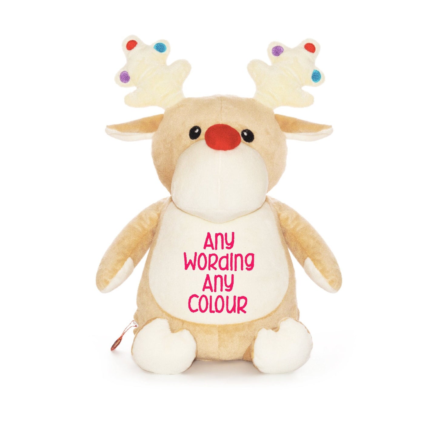 Cubbies Reindeer Baubles, Personalised Embroidery