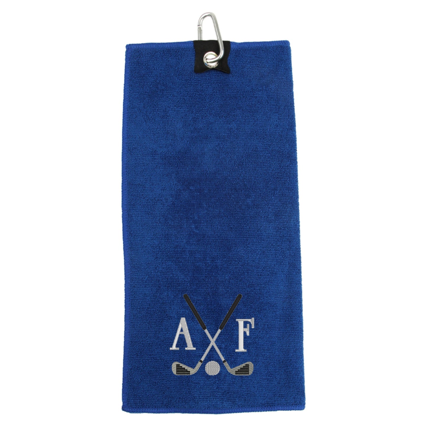 Personalised Embroidered Microfibre Golf Towel with golf logo