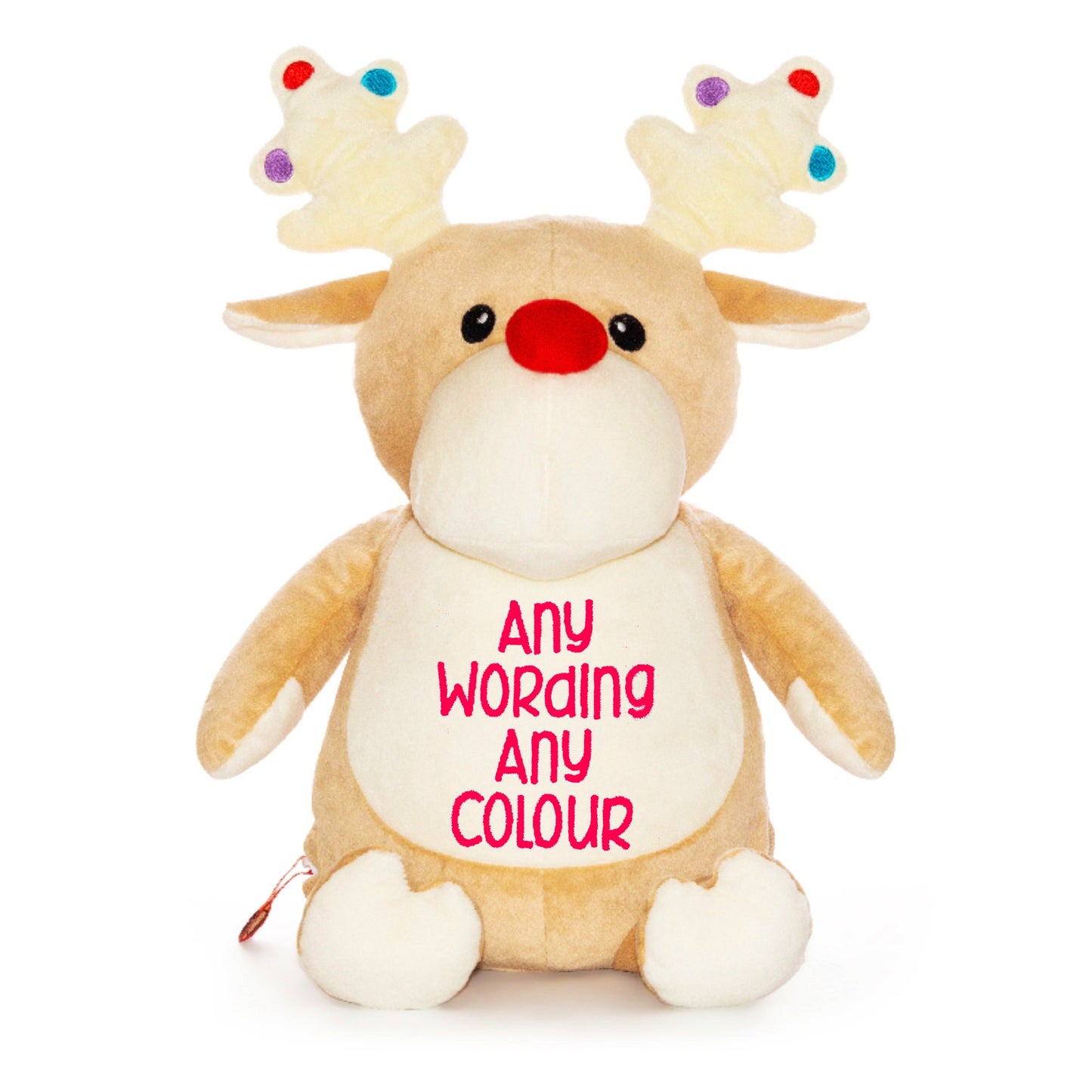 Cubbies Reindeer Baubles, Personalised Embroidery