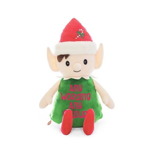 Cubbies Christmas Elf, Plush Toy, Personalised with embroidery wording of your choice, Free p&p ideal gift for any age