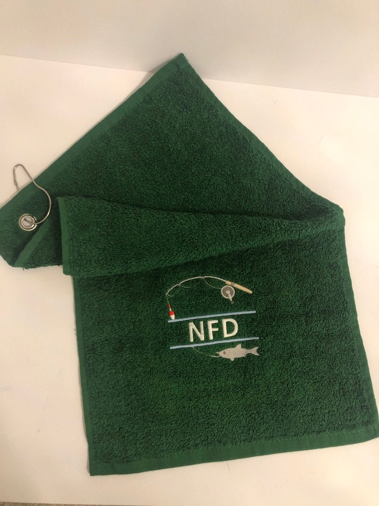 Personalised Embroidered Fishing Towel