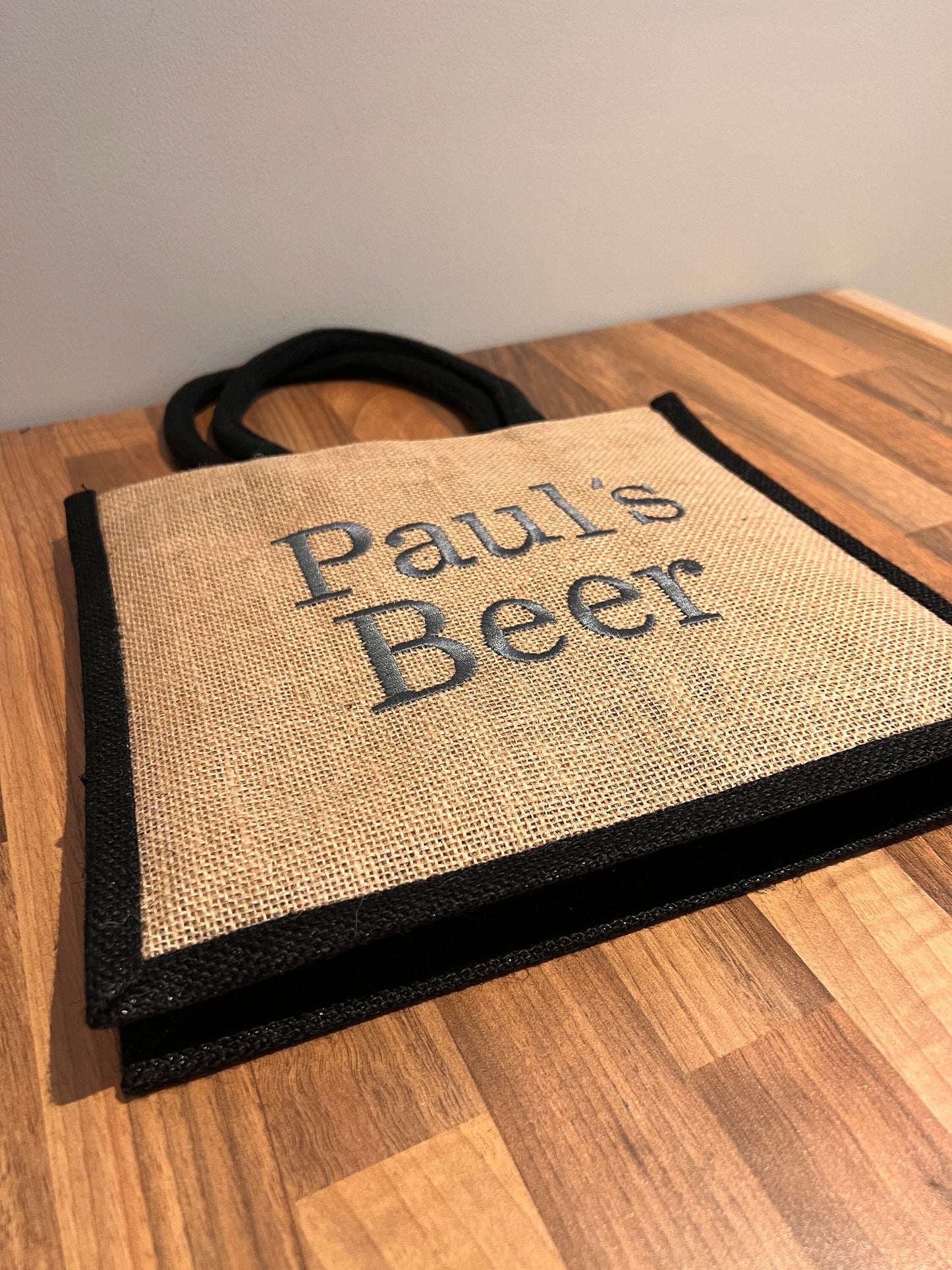 Beer Bottle Bag Christmas / Father's Day  / BBQ / Party / House Warming / Christmas Personalised Embroidered with name or wording