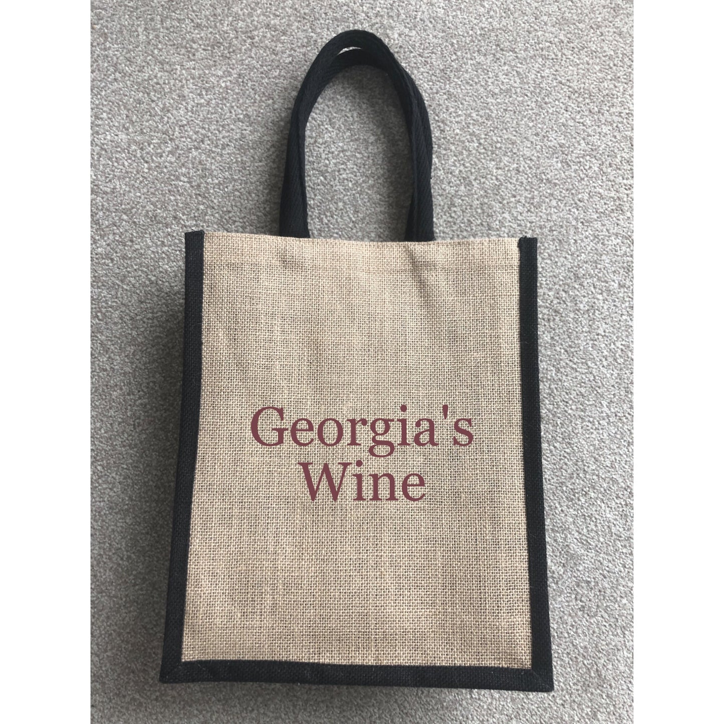 Wine Bottle Bag House Warming / New Home  / BBQ / Party / Christmas  / Personalised Embroidered with name or wording