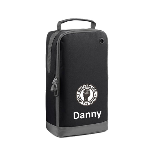 Personalised Embroidered Northern Soul Dance Shoe and Accessory Bag. Various Colours and Free P&P