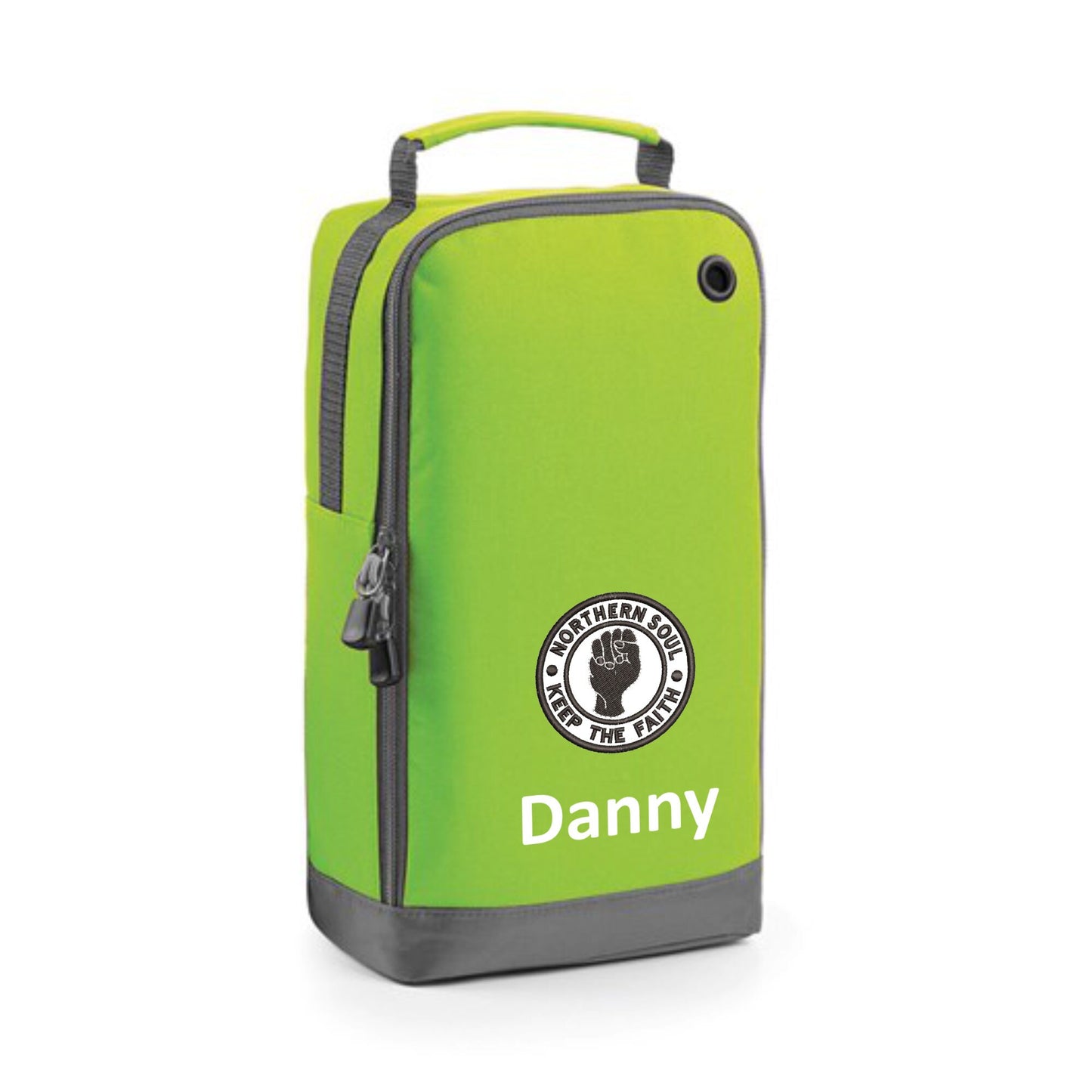 Personalised Embroidered Northern Soul Dance Shoe and Accessory Bag. Various Colours and Free P&P