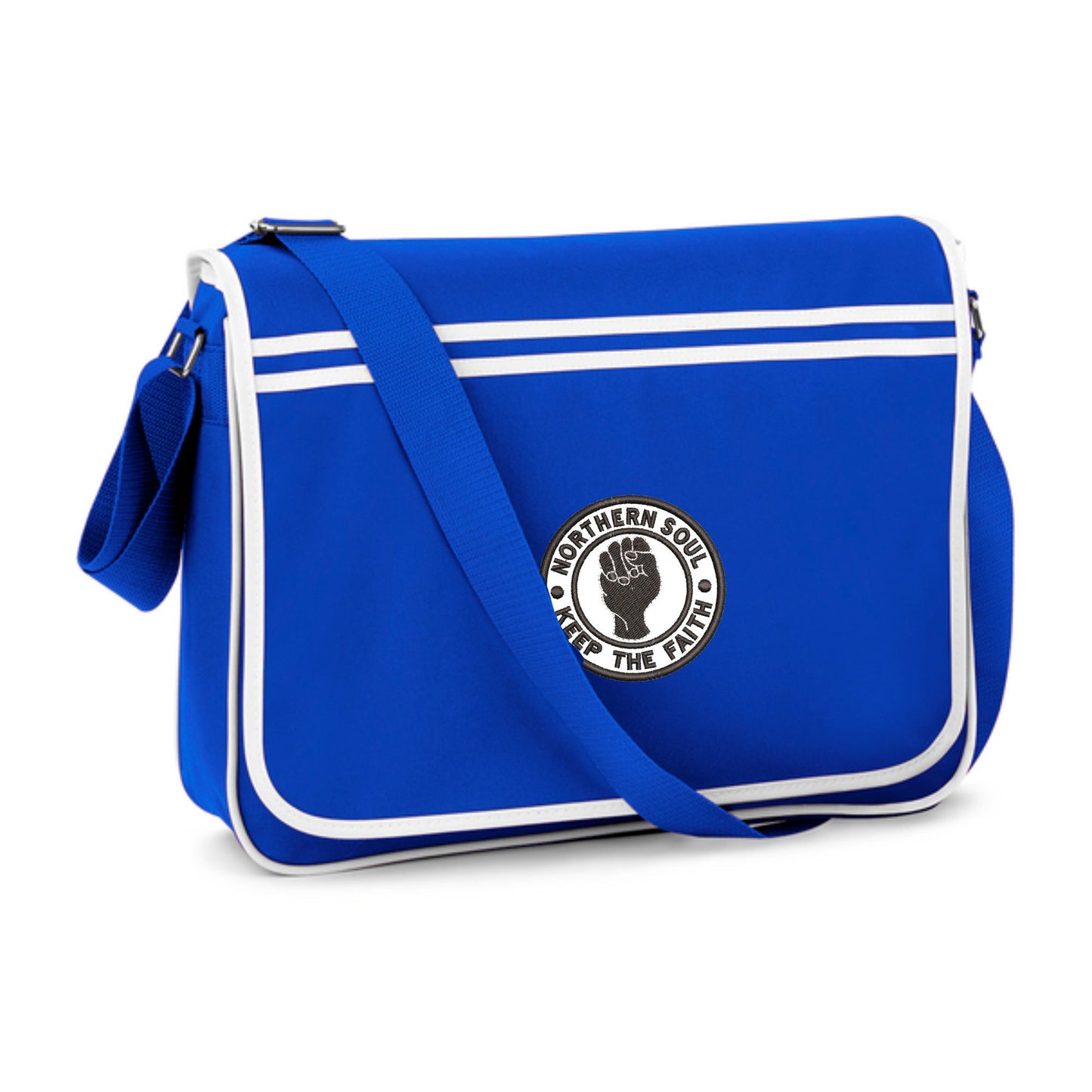 Embroidered Retro Messenger Bag Northern Soul Bag. Dance Shoe and Accessory Bag in 8 Colours. Free P&P