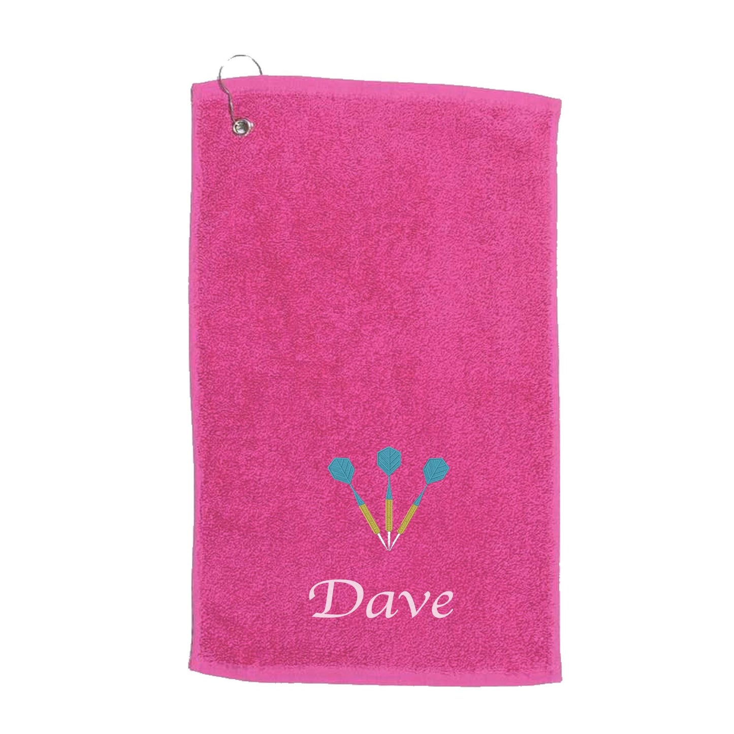 Personalised Embroidered Name Darts Towel - Darts Gift Personalised