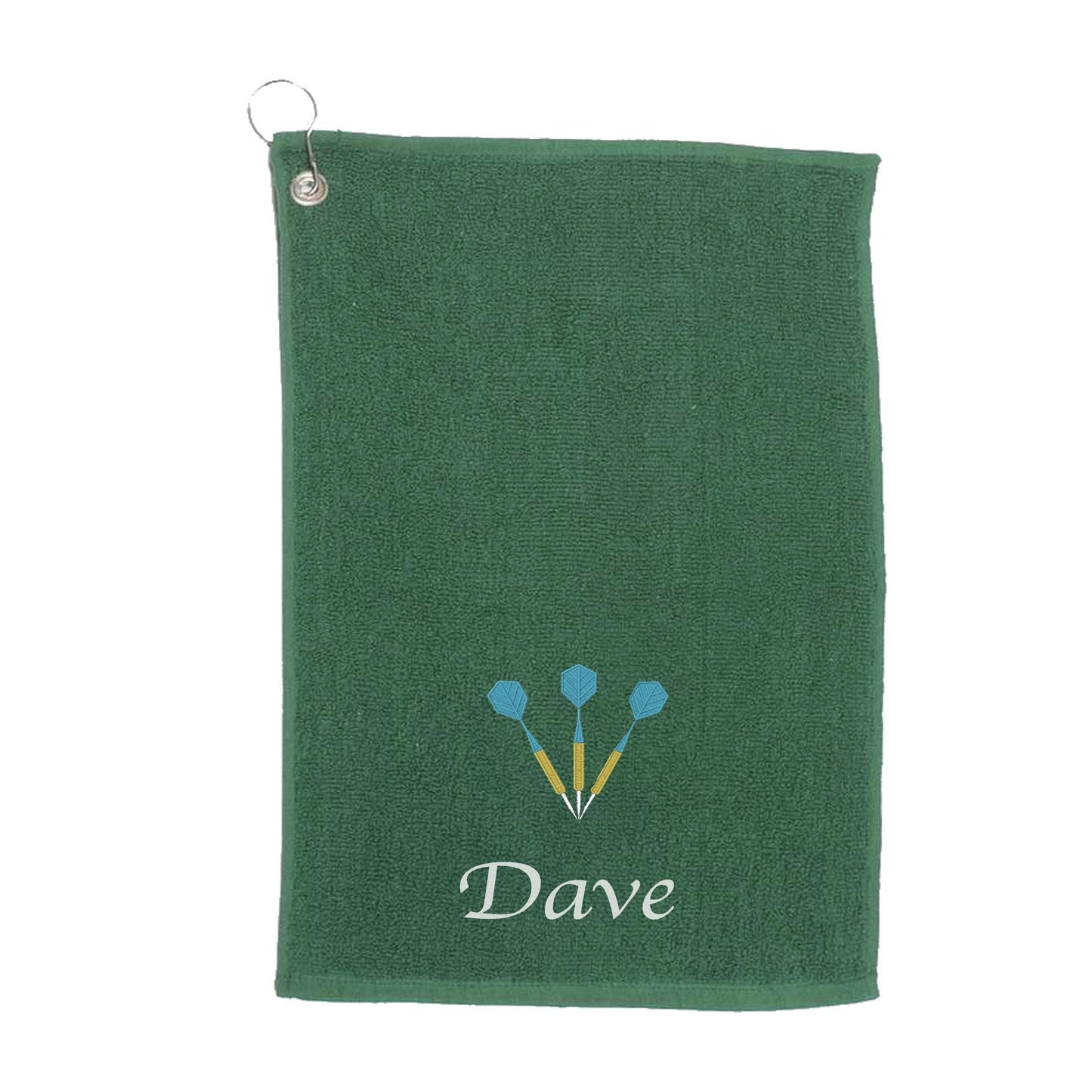 Personalised Embroidered Name Darts Towel - Darts Gift Personalised