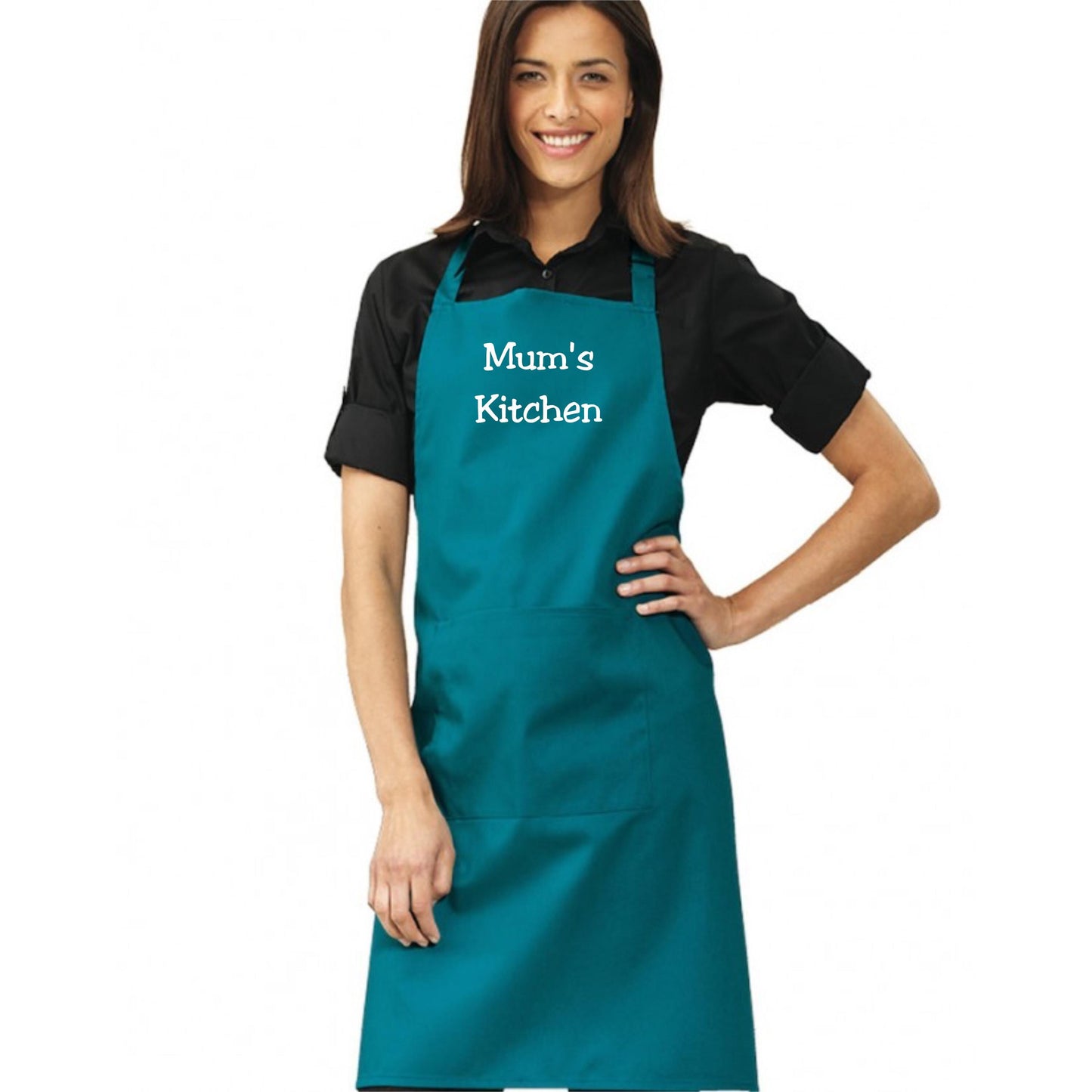 Personalised Embroidered Bib Apron with Pocket.