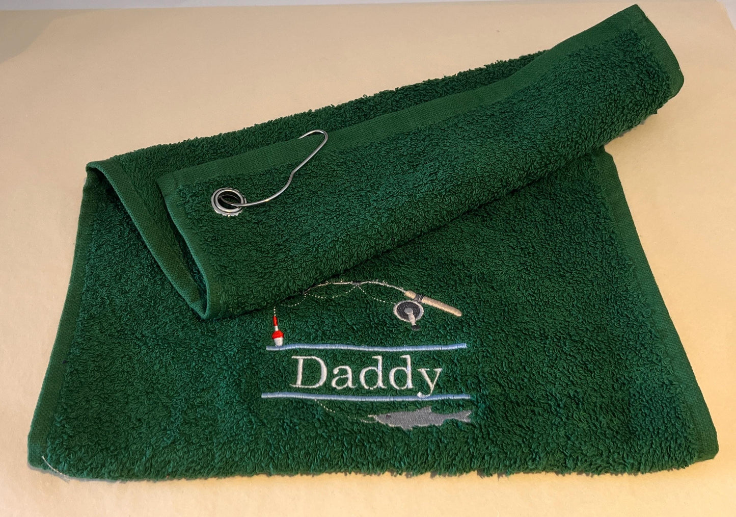 Personalised Embroidered Fishing Towel